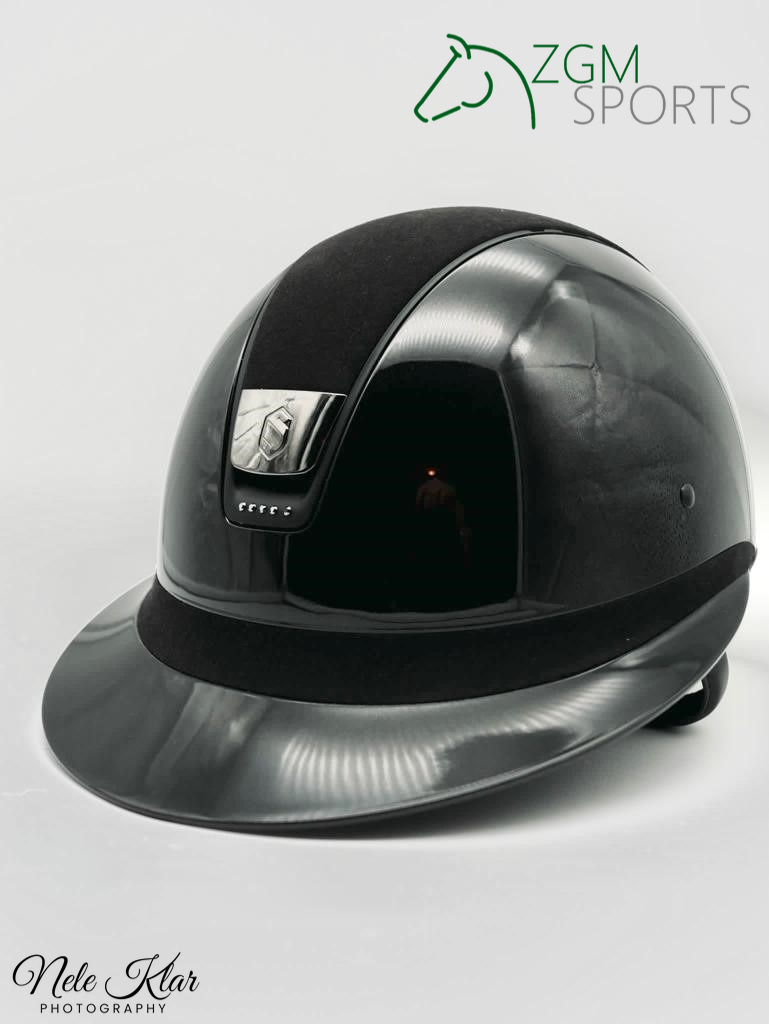 Samshield Reithelm Miss Shield Glossy 2.0 Top+FB Alcantara,Trim matt, 5 Swarovski, Blason blk chrome