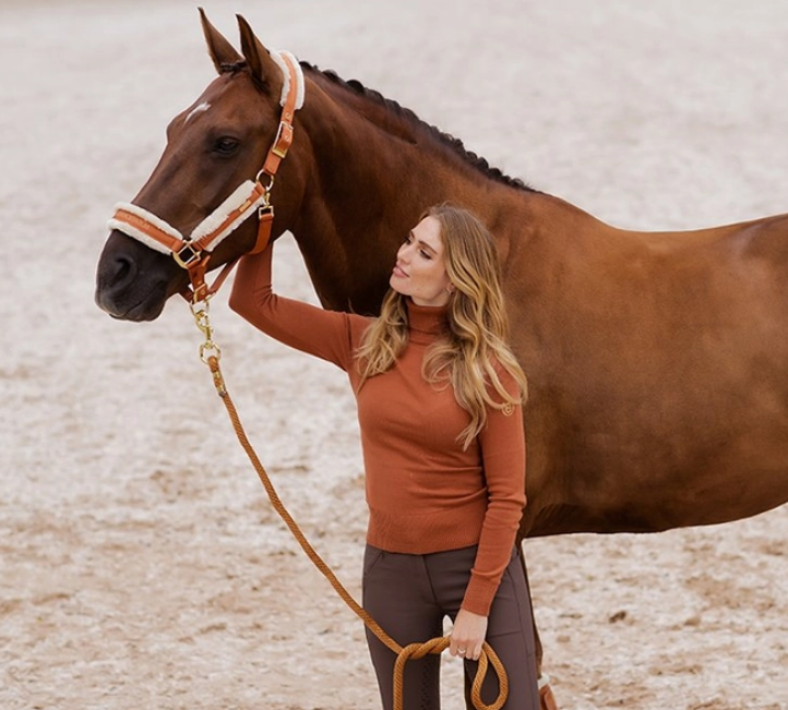 Equestrian Stockholm Halfter mit Bronze Gold