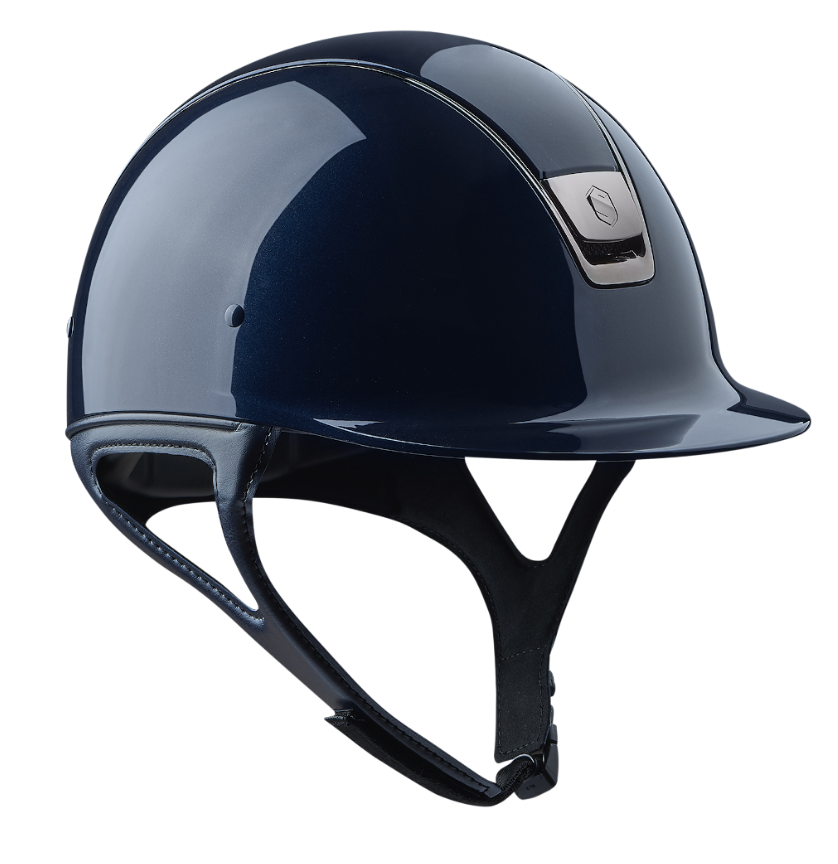gb Samshield Reithelm Classic Shadow Glossy, black chrome