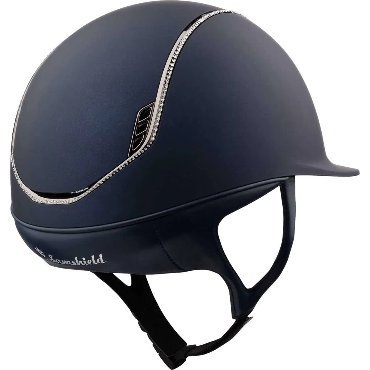 Reithelm Classic 2.0 Shadowmatt, Top Paint, Trim+Blason Black Chrome,300 Sw Crystal Colour