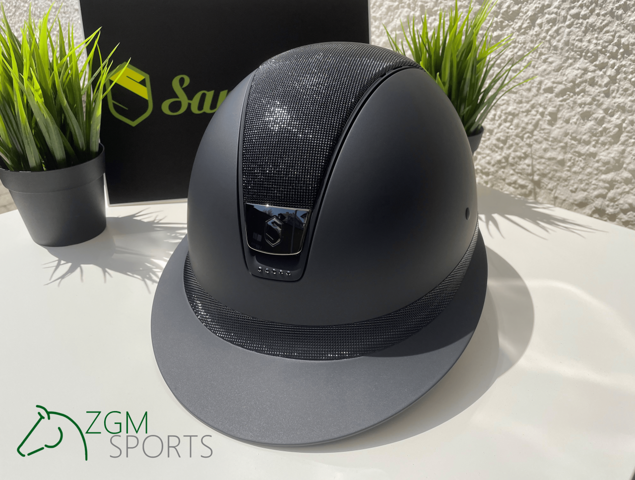 Samshield Reithelm Miss Shield 2.0 Top+FB Shimmer, Trim matt, 5 Swarovski, Blason black chrome