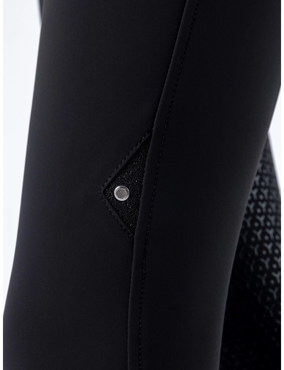 Equiline Damen Reithose Crystalef mit Kristallstoffeinsatz, Full Grip
