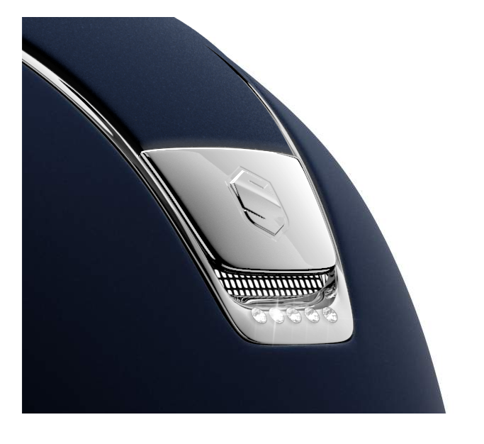 b2 Samshield Reithelm Classic Shadow matt, 5 Swarovski, chrome silver