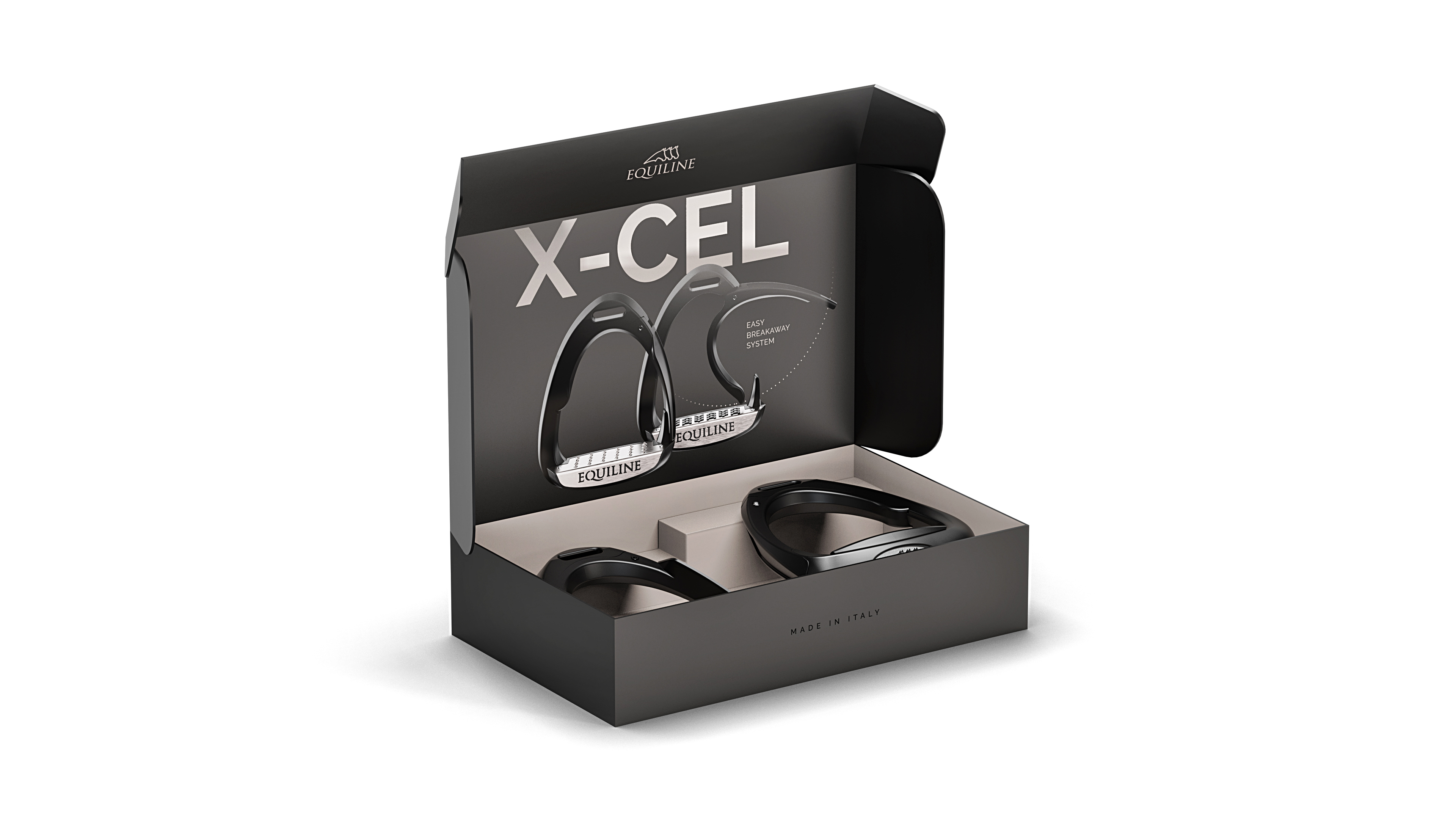 X-CEL_Packaging_Opened Equiline X-Cel Steigbügel Springen