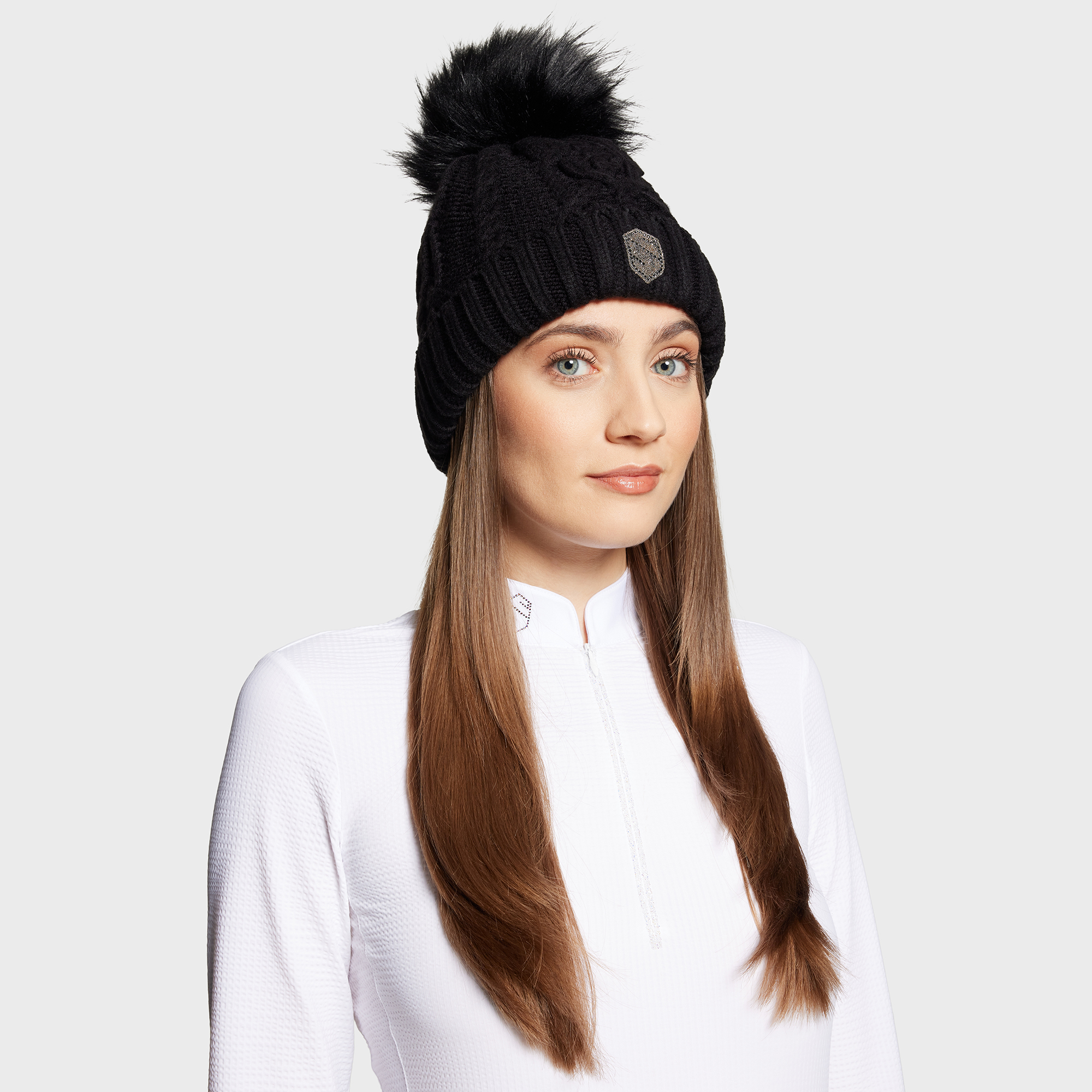 SQUARE_NORA_CRYSTAL_INTARSIA_BLACK_SIDE SQUARE_NORA_CRYSTAL_INTARSIA_BLACK_SIDE